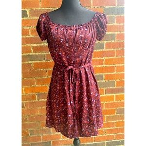 Off the Shoulder Floral Mini Dress